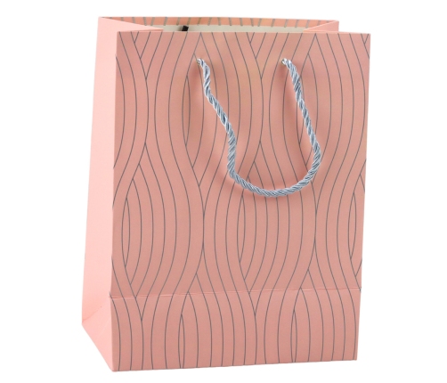 Paper Gift Bag Silver Wavy Lines 23 x 18 x 10.5 cm