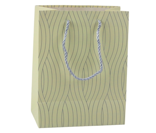 Paper Gift Bag Silver Wavy Lines 23 x 18 x 10.5 cm