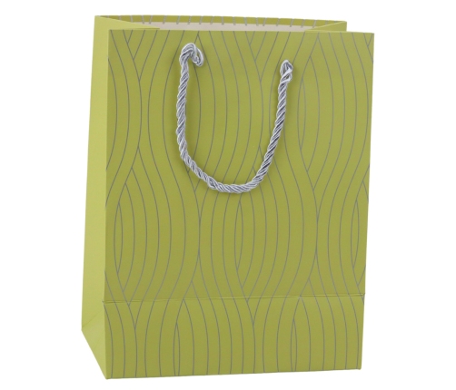 Paper Gift Bag Silver Wavy Lines 23 x 18 x 10.5 cm