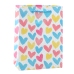 Gift Bag Hearts Stars Dots Stripes Colored 23 x 18 x 10.5 cm