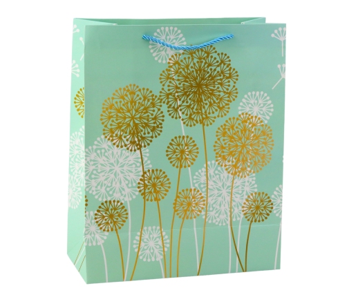 Gift Bag Dandelions Gold Elements 32 x 26 x 12cm