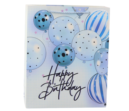 Birthday Gift Bag Happy Birthday Balloons 32 x 26 x 12 cm
