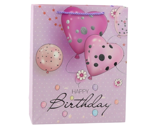 Birthday Gift Bag Happy Birthday Balloons 32 x 26 x 12 cm