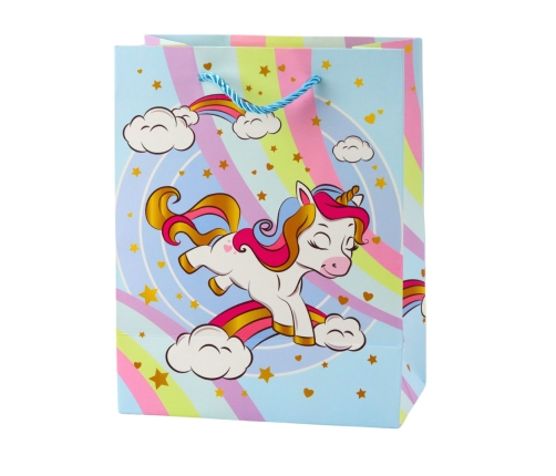 Children's Gift Bag Unicorn Colorful 23 x 16 x 10 cm