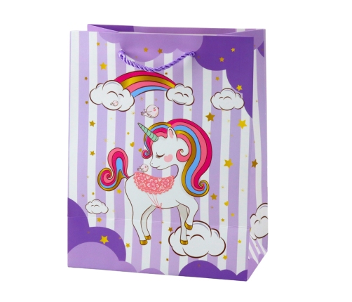 Children's Gift Bag Unicorn Colorful 23 x 16 x 10 cm