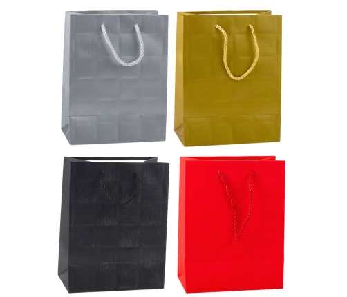 Gift Bag Structured Squares Elegant 23 x 18 x 10 cm