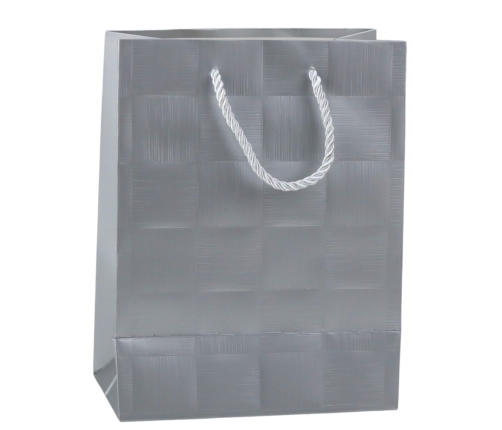 Gift Bag Structured Squares Elegant 23 x 18 x 10 cm