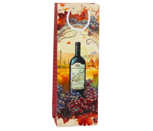 Wine Bottle Paper Gift Bag 35 x 12 x 9 cm