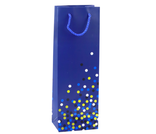 Wine Bottle Gift Bag Polka Dots 36 x 12 x 9cm