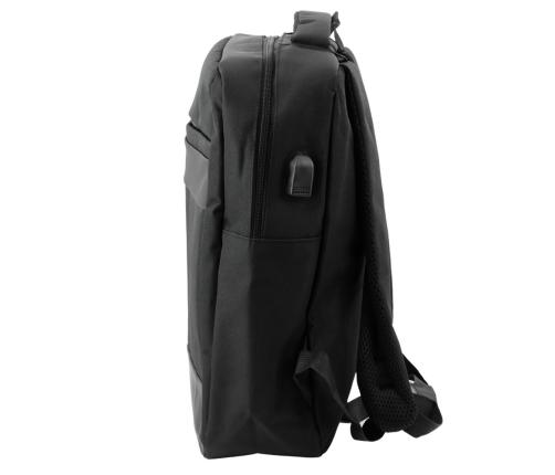 City Business Backpack USB Middle Compartment Black 14L
