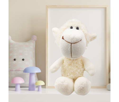 Plush Sheep Cuddly Toy with Suction Cup, White, 23 x 12 cm