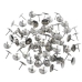 Set of Flat Head Pushpins for Office and School, Silver, 40 pcs.