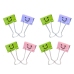 Set of Colorful Smiley Face Paper Clips 8 pcs 19mm