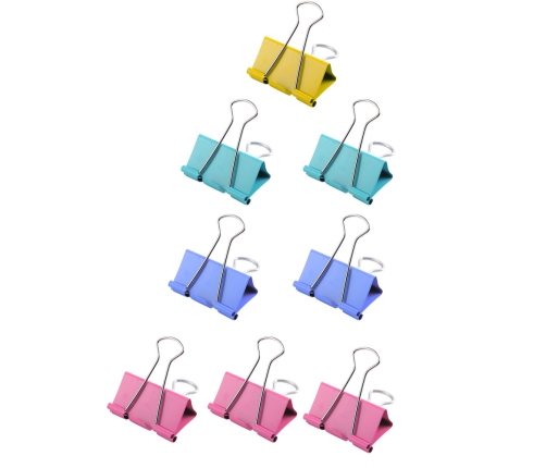 Satz mit 8 farbigen Büroklammern 25 mm