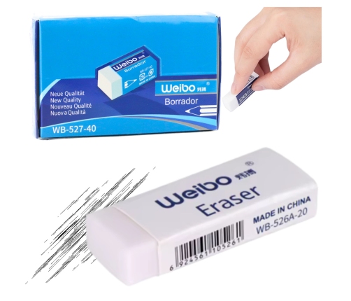 School Office Eraser White WB-527-40 3.5cm