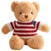 Plush Mascot Cuddly Toy Teddy Bear in Striped T-shirt Cream 32cm Plush Mascot Cuddly Toy Teddy Bear in Striped T-shirt Cream 32cm