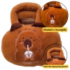 Capybara Plush Bag with Cup Brown 20cm Capybara Plush Bag with Cup Brown 20cm