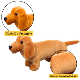 Plush Mascot Cuddly Toy Dog Dachshund Light Brown 25cm