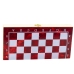 3-in-1 Wooden Game Set Chess Backgammon Checkers Foldable Board 24x24cm