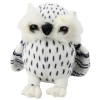 Plush Little Owl Mascot Cuddly Toy White Black Spots 15cm