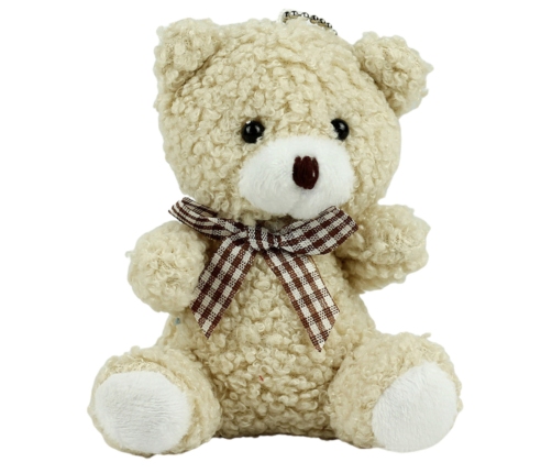 Teddy Bear Plush Keychain Pendant Decoration Beige 8cm