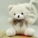 Teddy Bear Plush Keychain Pendant Decoration White 8cm