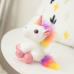 Plush Unicorn Keychain Metal Ring White 12cm