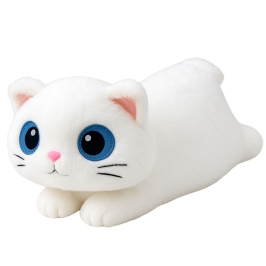 Plush Mascot Cuddly Toy Cat Big Eyes White 45cm