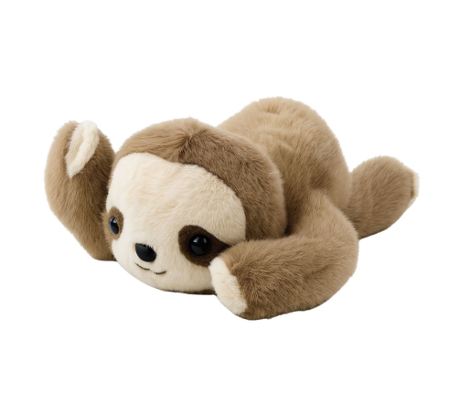 Plush Mascot Cuddly Toy Lying Sloth Beige 30cm