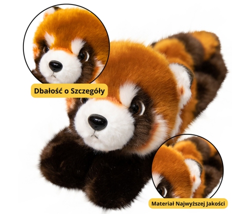 Plush Red Panda Mascot Keychain Ring Carabiner 13cm