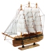 Collectible Model Decorative Three-masted Sailing Ship White 39x36cm