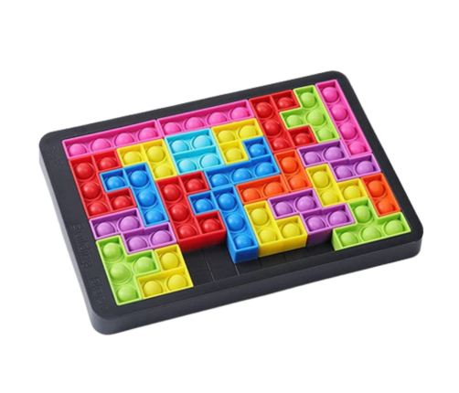 Tetris Pop-It Game Puzzle 3in1 Sensory Colored 27pcs