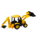 Construction Excavator With Drive Movable Two Buckets Yellow