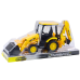 Construction Excavator With Drive Movable Two Buckets Yellow