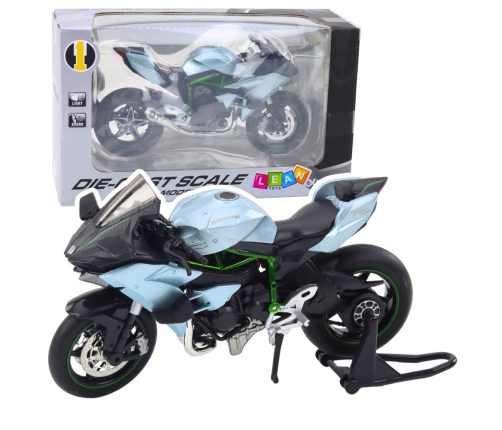 Sports Motorcycle Metal Lights Sounds Silver 1:12