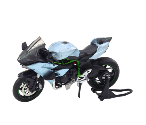 Sports Motorcycle Metal Lights Sounds Silver 1:12