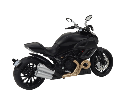 Sports Motorcycle Metal Lights Sounds Gold Elements Black 1:12