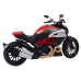 Sports Motorcycle Metal Lights Sounds Gold Red Elements 1:12