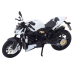 Sports Motorcycle Metal Lights Sounds White 1:12
