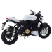 Sports Motorcycle Metal Lights Sounds White 1:12