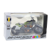 Motorcycle Chopper Metal Lights Sounds Black Green Elements 1:12