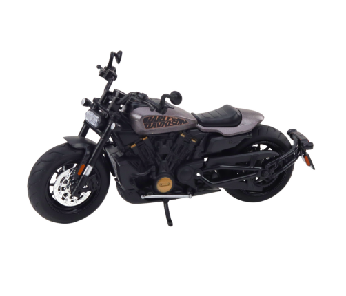 Chopper Motorcycle Metal Lights Sounds Black Gray Elements 1:12