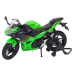 Sports Motorcycle Metal Lights Sounds Green 1:12