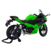 Sports Motorcycle Metal Lights Sounds Green 1:12