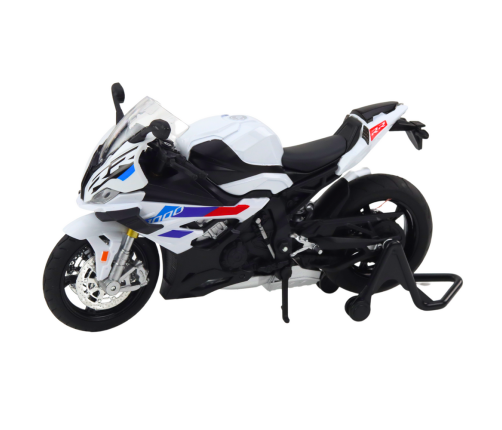 Sports Motorcycle Metal Lights Sounds White S1000 1:12