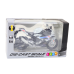 Sports Motorcycle Metal Lights Sounds White S1000 1:12