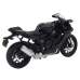 Sports Motorcycle Metal Lights Sounds Silver Elements Black 1:12