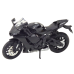 Sports Motorcycle Metal Lights Sounds Silver Elements Black 1:12