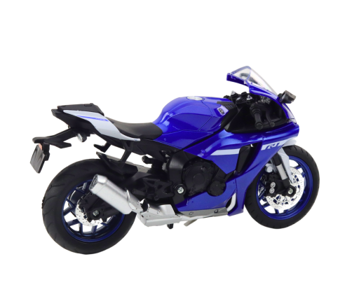Sports Motorcycle Metal Lights Sounds Navy Blue R1 1:12