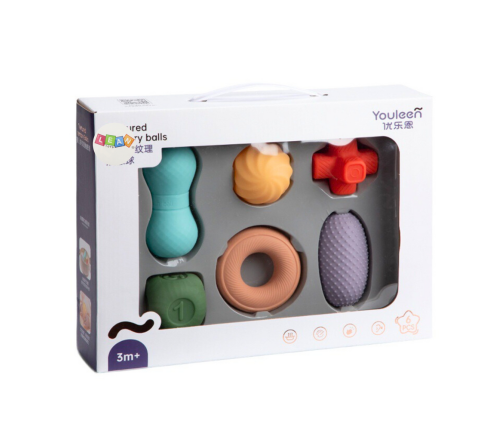 Set of Soft Sensory Toys Colored Blocks 6pcs